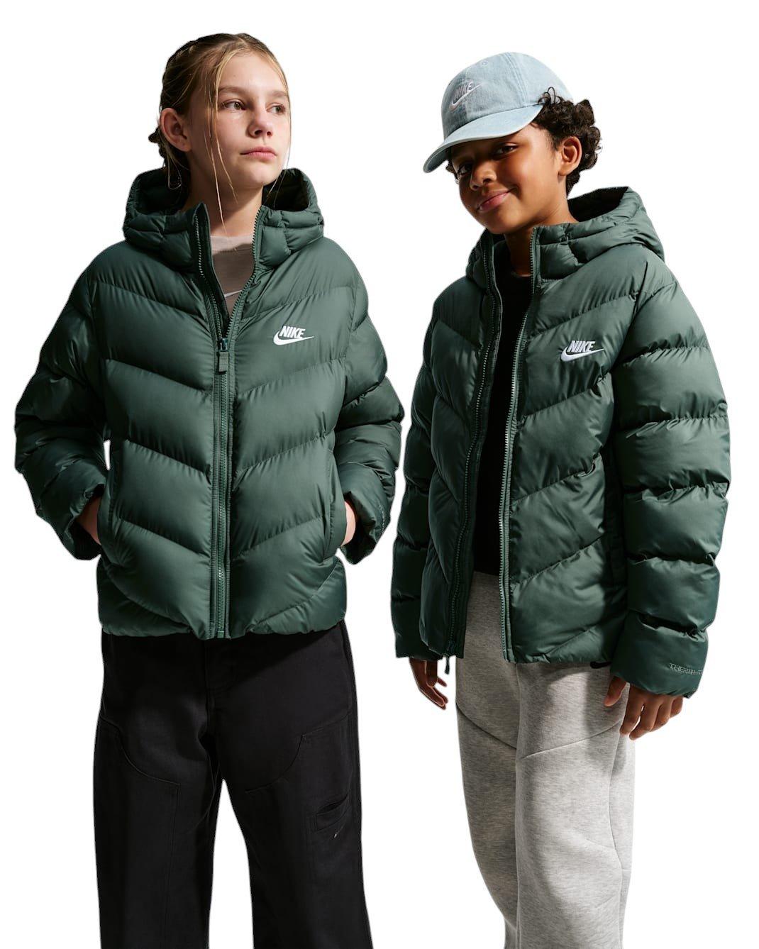 Nike Big Kids' Sportswear All Day Play Therma-FIT Loose-Fit Puffer Jacket - Green - GREEN